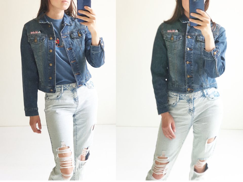 Vintage Mickey Mouse Disney cartoon denim jacket