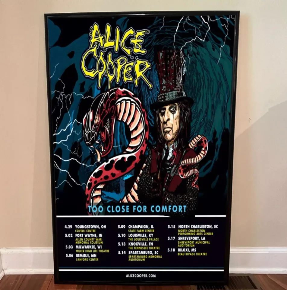Alice Cooper Too Close For Comfort Schedule Tour 2024 Poster
