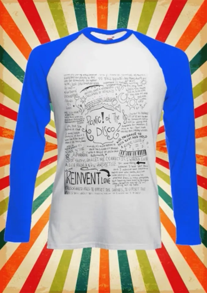 Panic At The Disco Band Lyric Men Women Long Short Sleeve Baseball Shirt