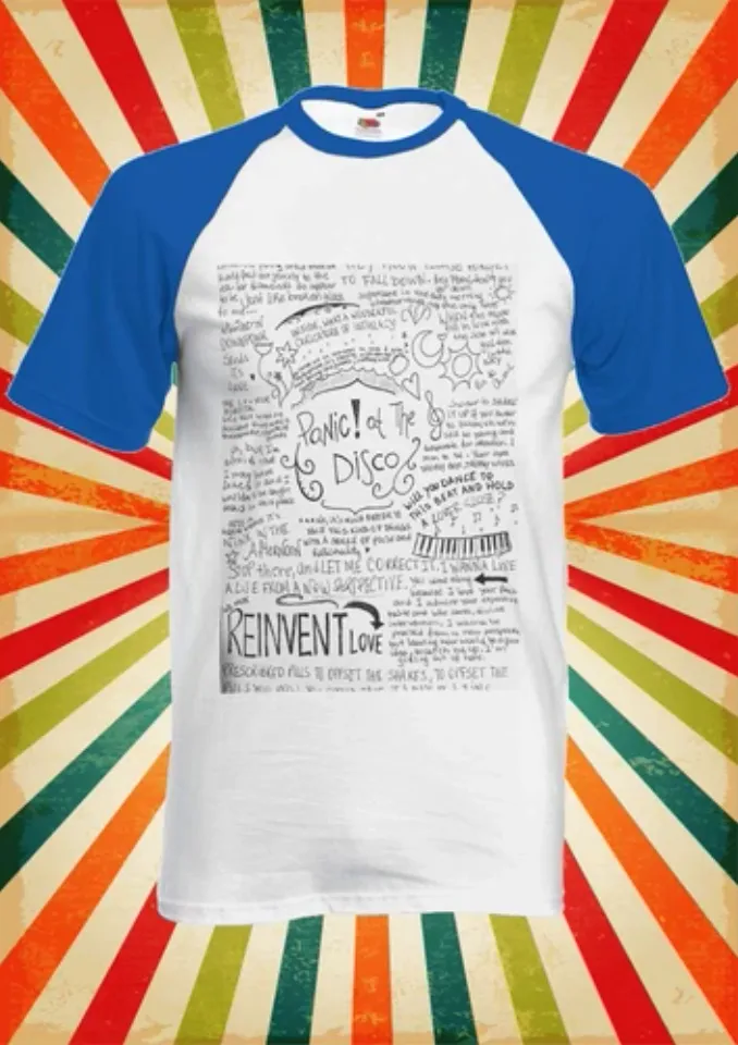 Panic At The Disco Band Lyric Men Women Long Short Sleeve Baseball Shirt