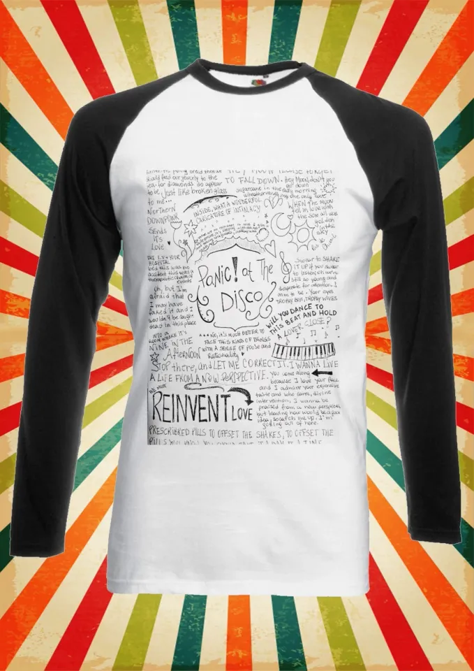 Panic At The Disco Band Lyric Men Women Long Short Sleeve Baseball Shirt