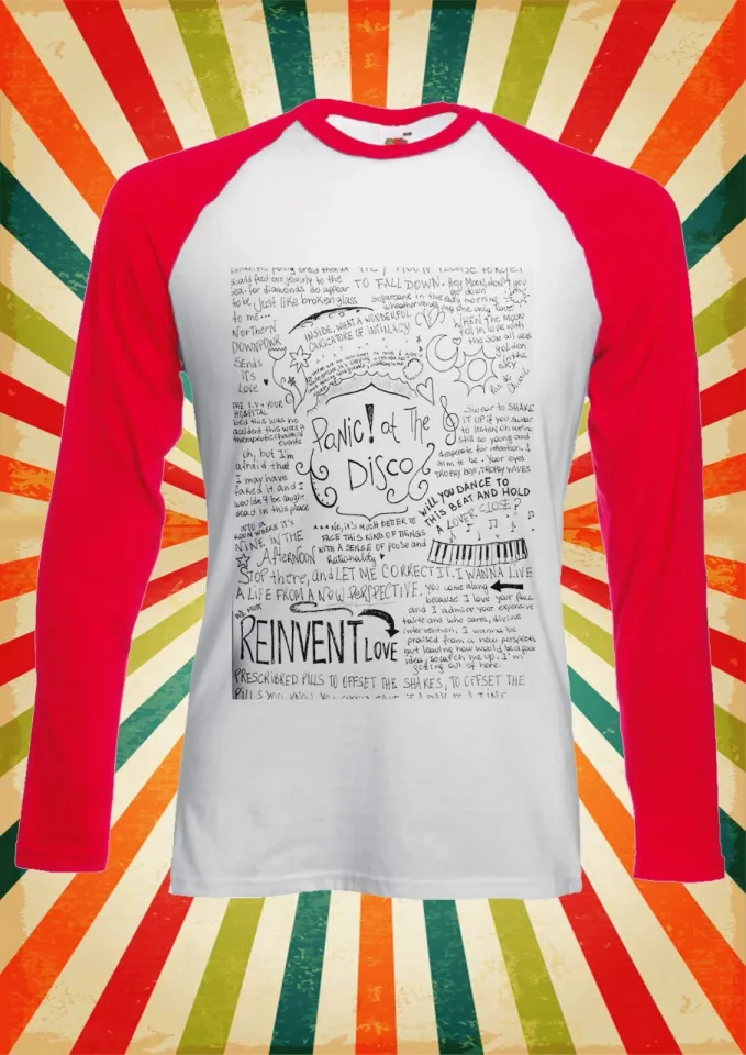 Panic At The Disco Band Lyric Men Women Long Short Sleeve Baseball Shirt