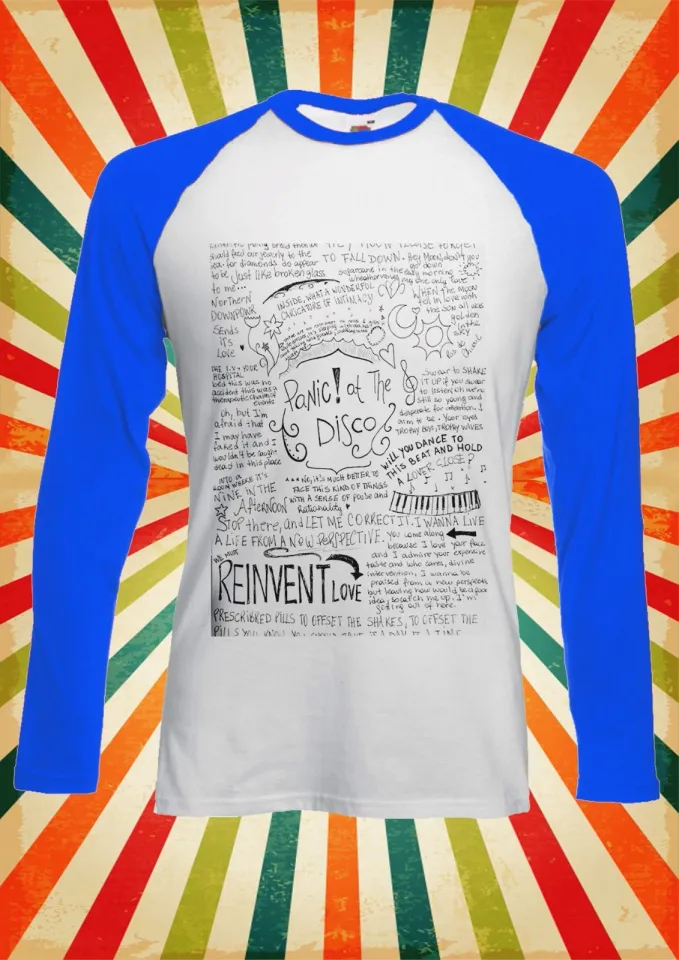 Panic At The Disco Band Lyric Men Women Long Short Sleeve Baseball Shirt