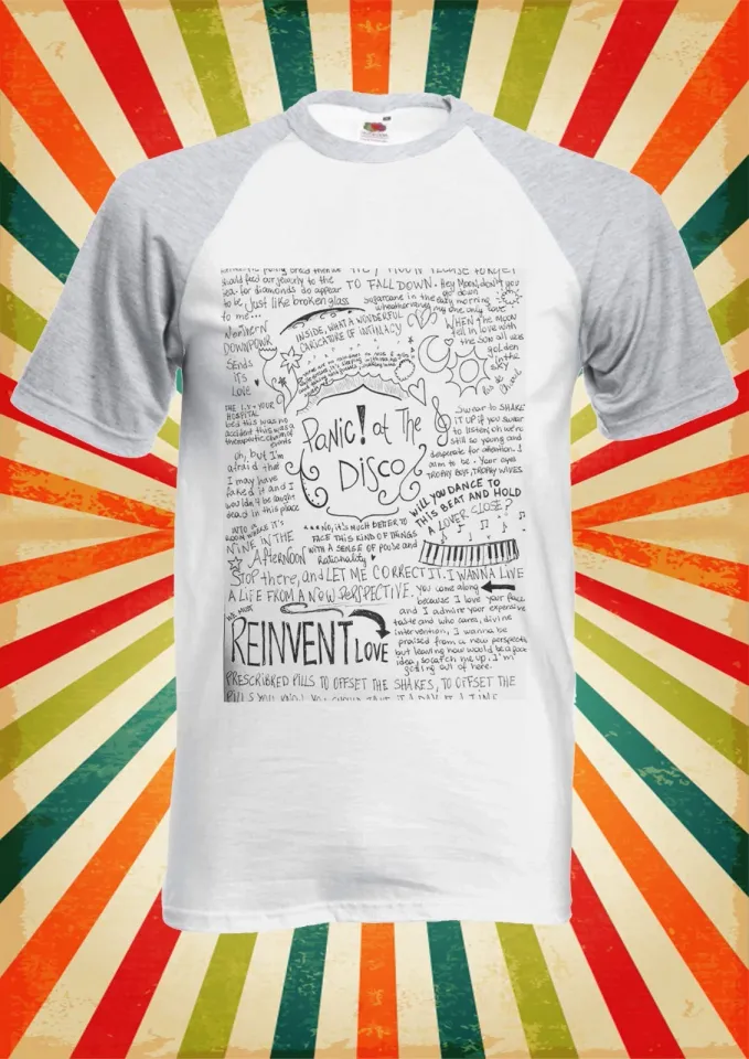 Panic At The Disco Band Lyric Men Women Long Short Sleeve Baseball Shirt