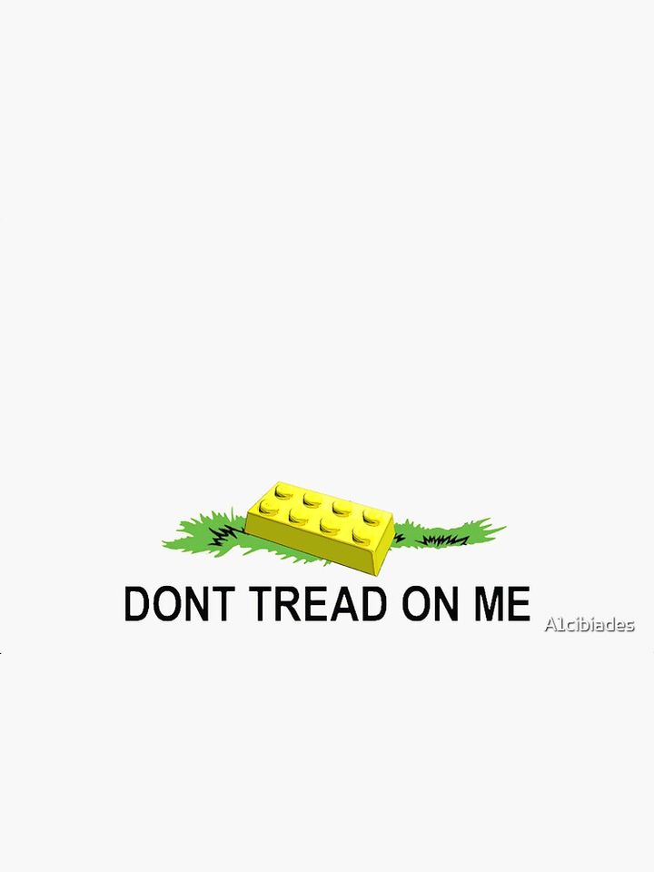 DONT TREAD ON ME - GADSDEN YELLOW LEGO Sticker