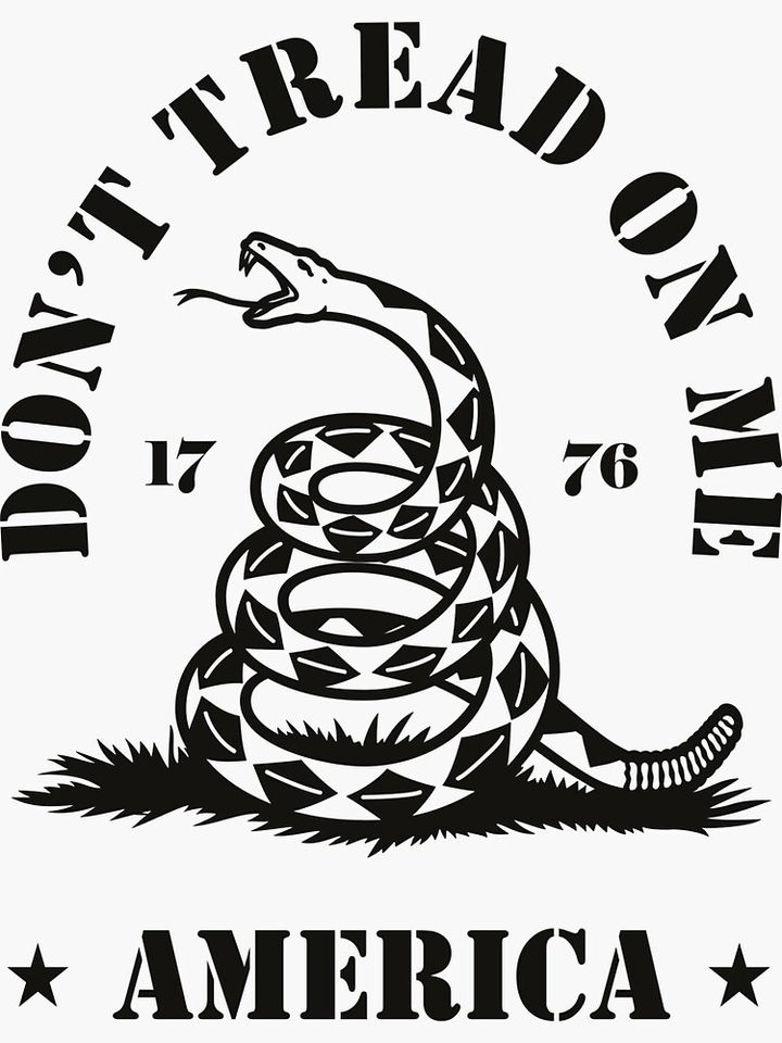 American Gadsden flag Don't Tread On Me 1776 Sticker