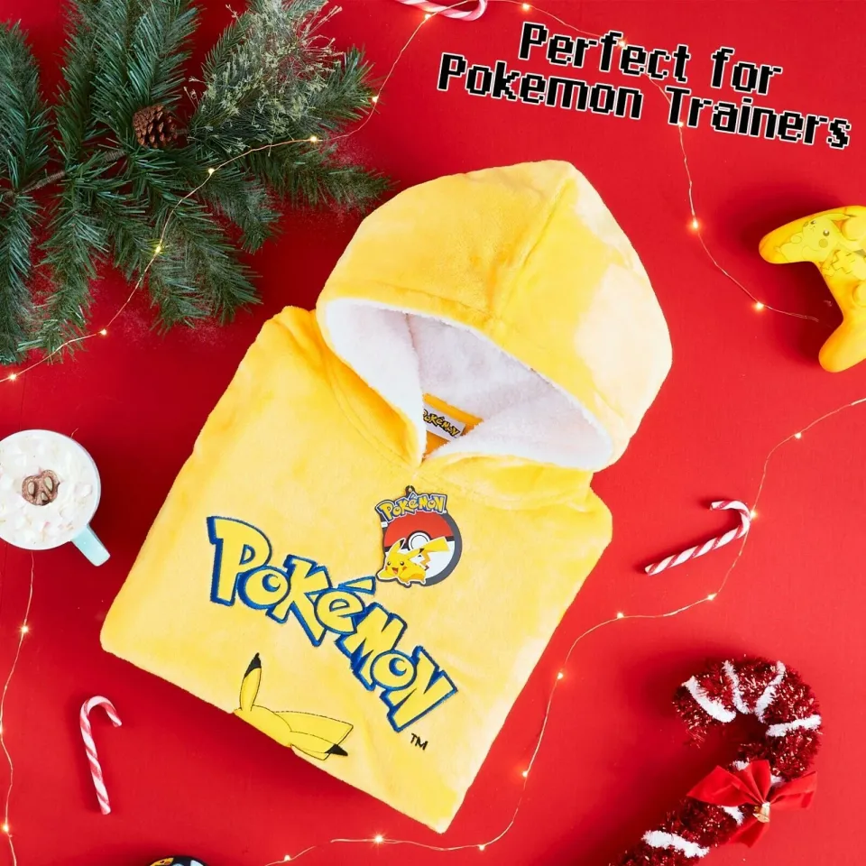 PKM Pika Oversized Blanket Hoodie for Boys Girls