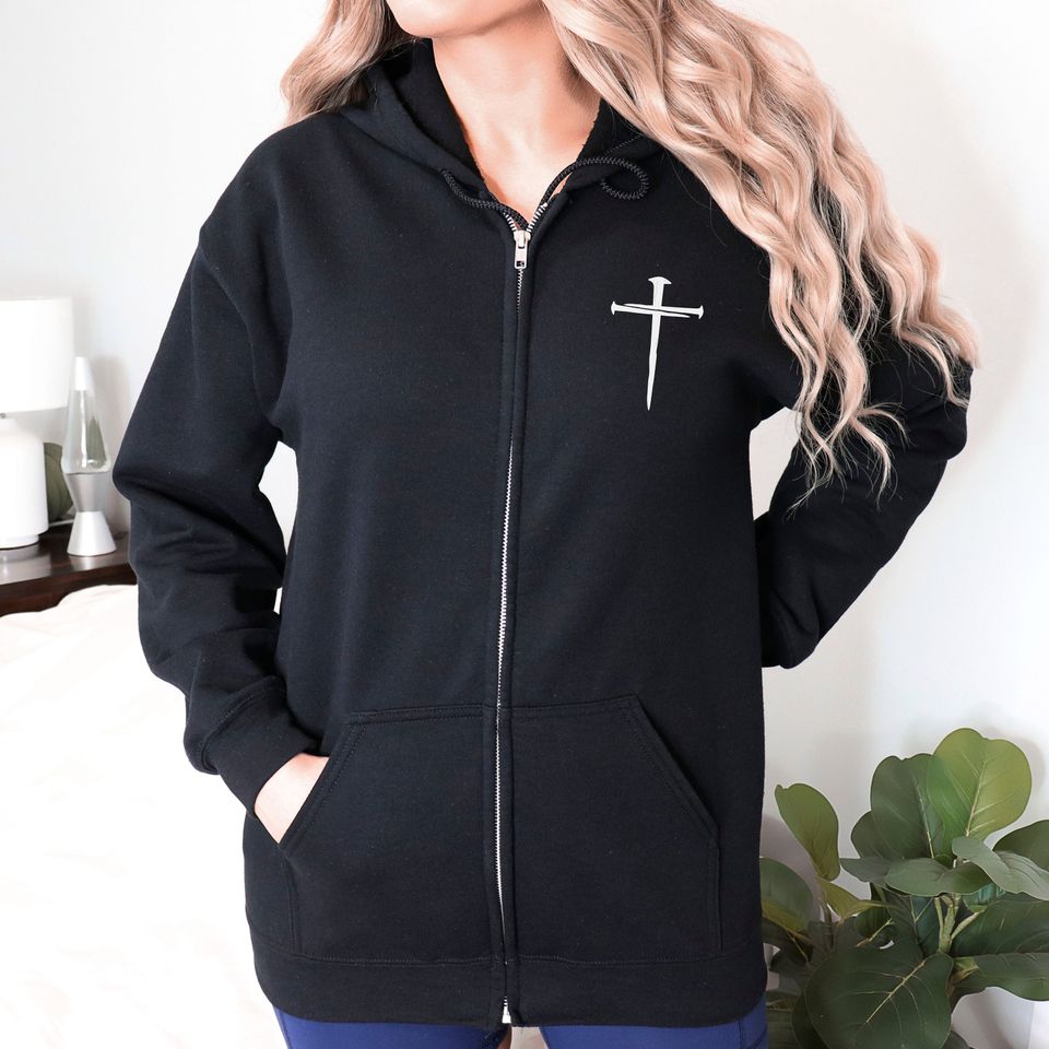 Jesus has my Back Zip Up Hoodie