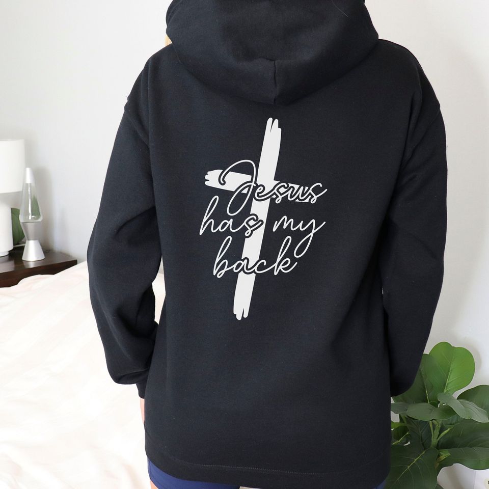 Jesus has my Back Zip Up Hoodie