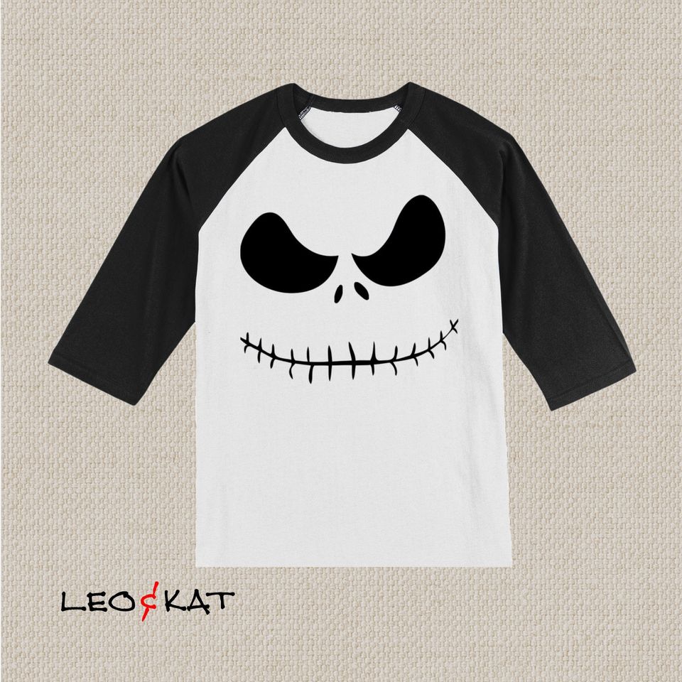 Jack Skellington Unisex 3\4 Sleeve Baseball Tee