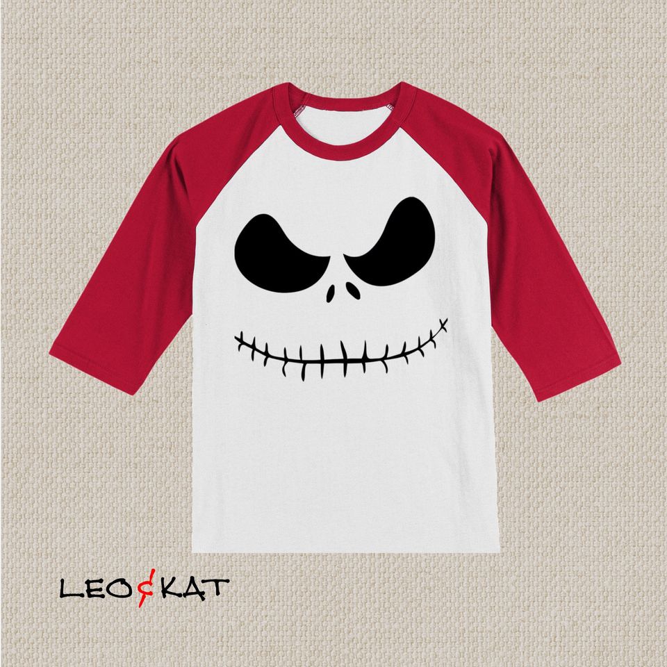 Jack Skellington Unisex 3\4 Sleeve Baseball Tee