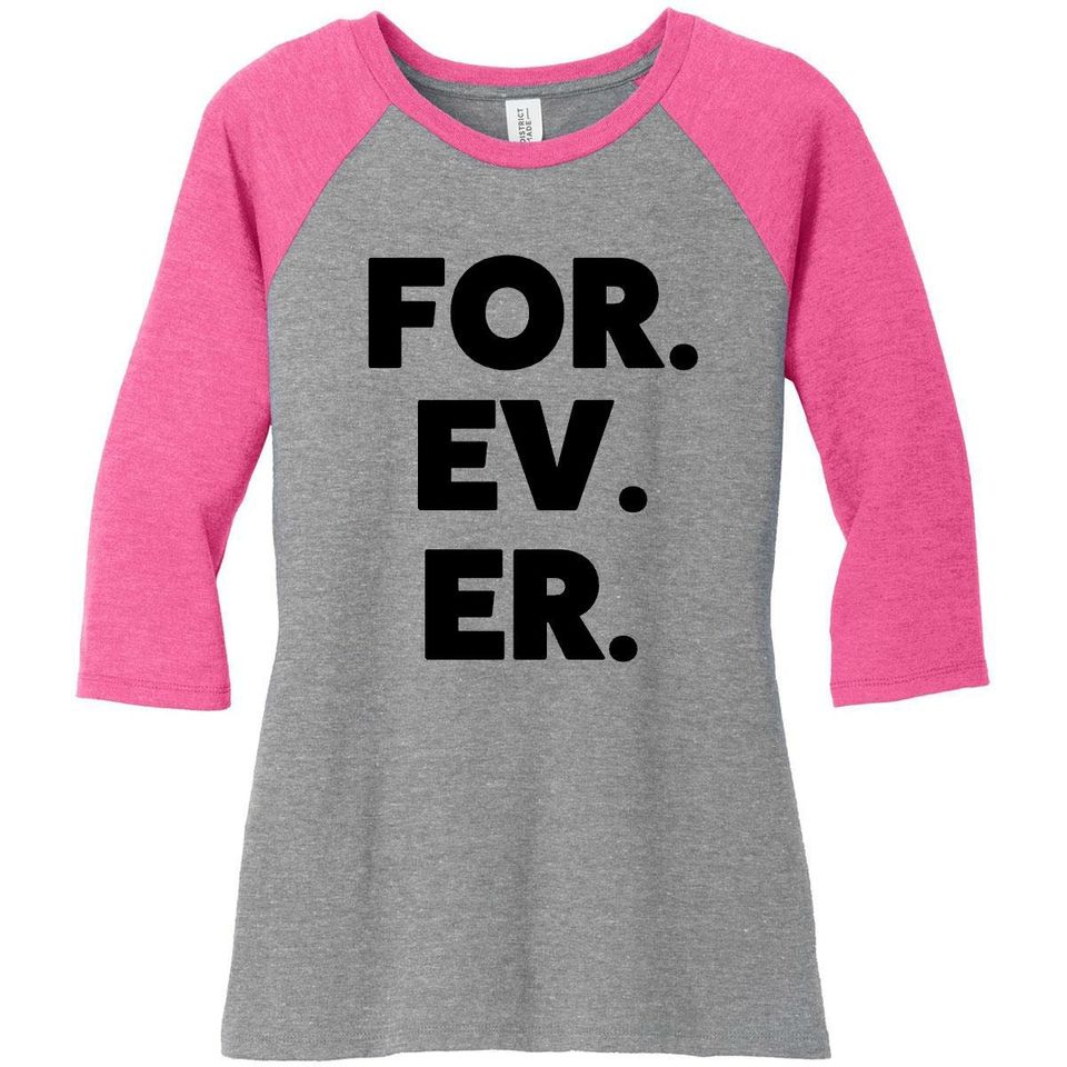 FOR EV ER Unisex 3\4 Sleeve Baseball Tee