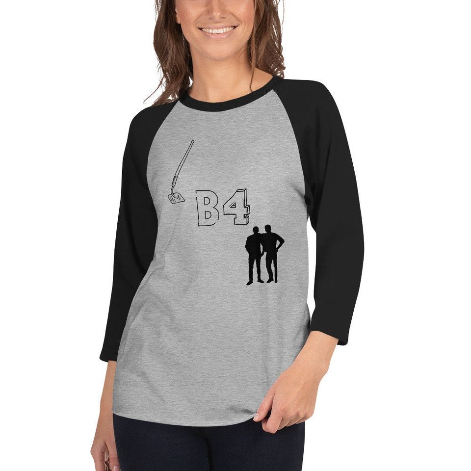 Hoes Before Bros Unisex 3\4 Sleeve Baseball Tee