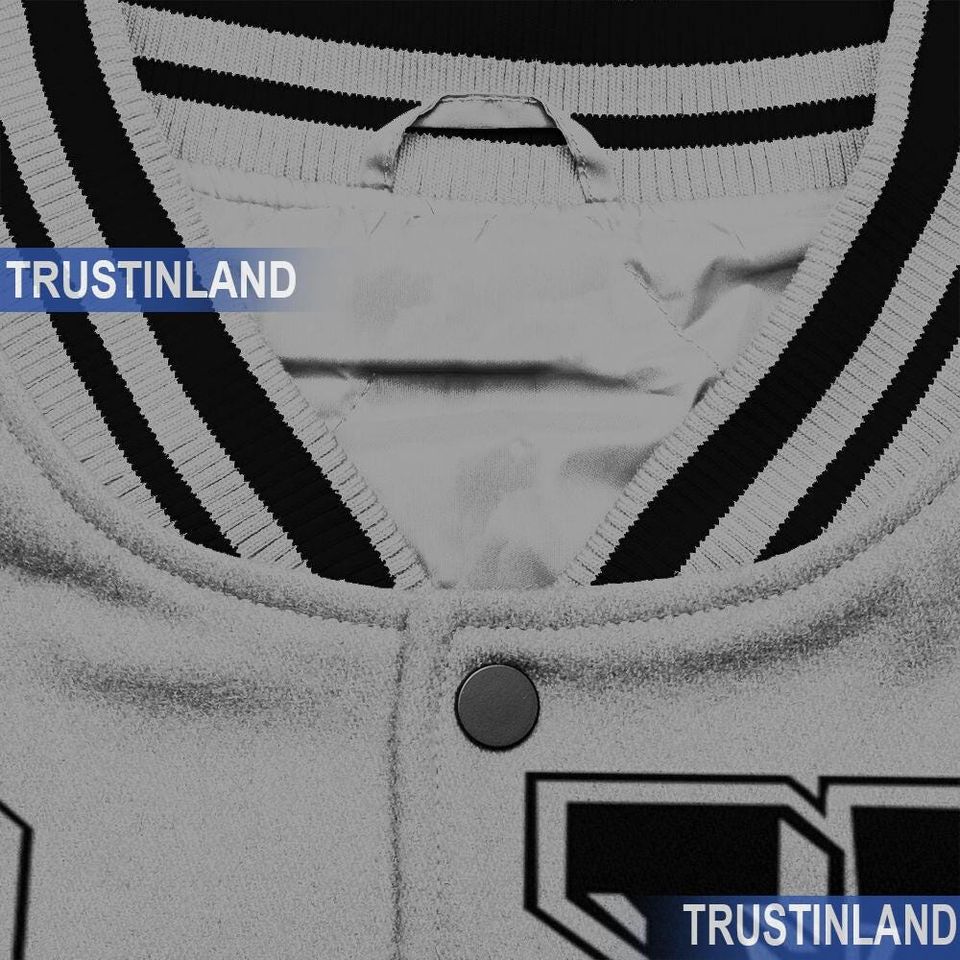 Black Wolf Grey 12s Varsity Jacket, Graffiti Outfit Black All Over Print Baseball Jacket
