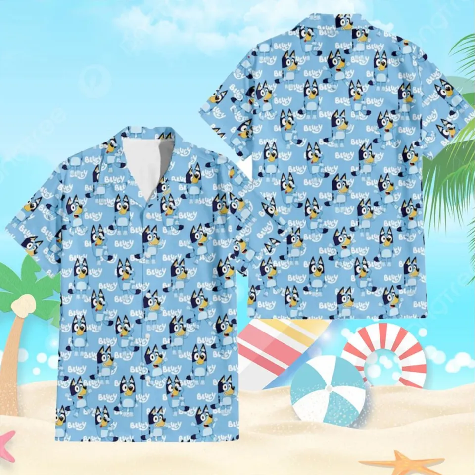 BlueyDad Hawaiian Shirt, Button Down Full Size