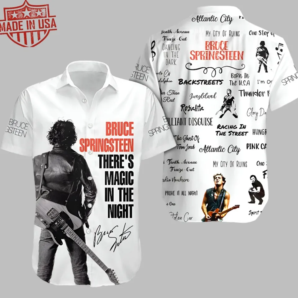 Bruce Springsteen 3D Shirt, Button Down Full Size