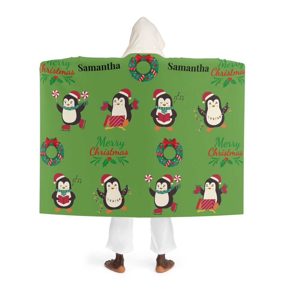 Green Christmas Hooded Blanket | Winter | Christmas Gift