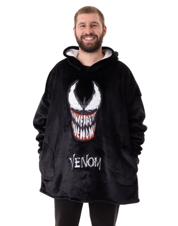 Marvel Black Venom Blanket Hoodie Mens