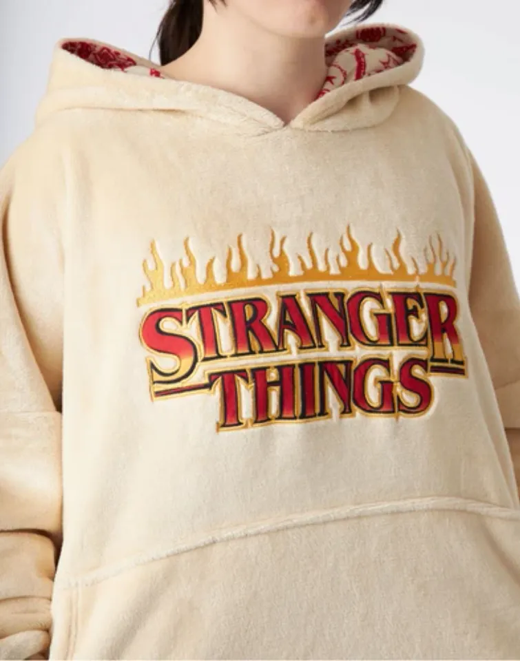Stranger Things Beige  Blanket Hoodie | Christmas Gift | Winter Wear