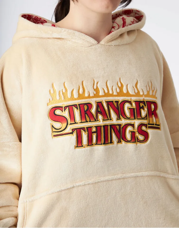 Stranger Things Beige  Blanket Hoodie | Christmas Gift | Winter Wear