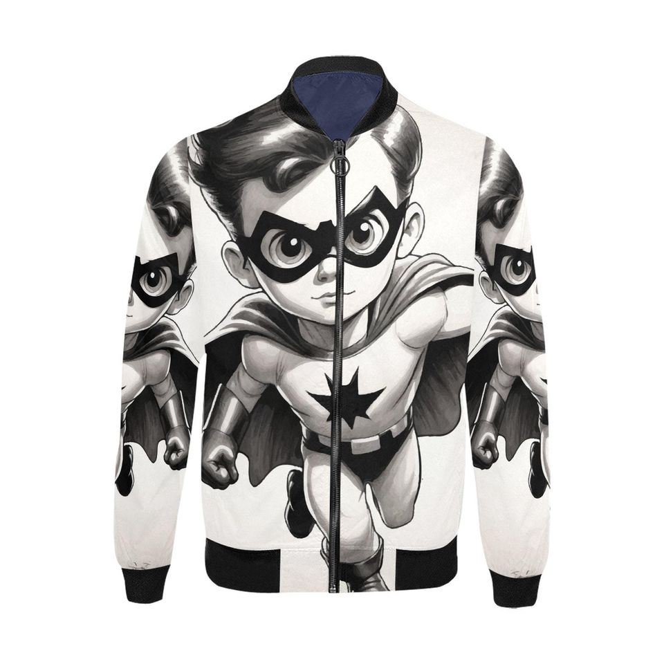 Bomber Jacket Superhero Superhero Retro Art Cartoon Jacket Comics Supe Hero