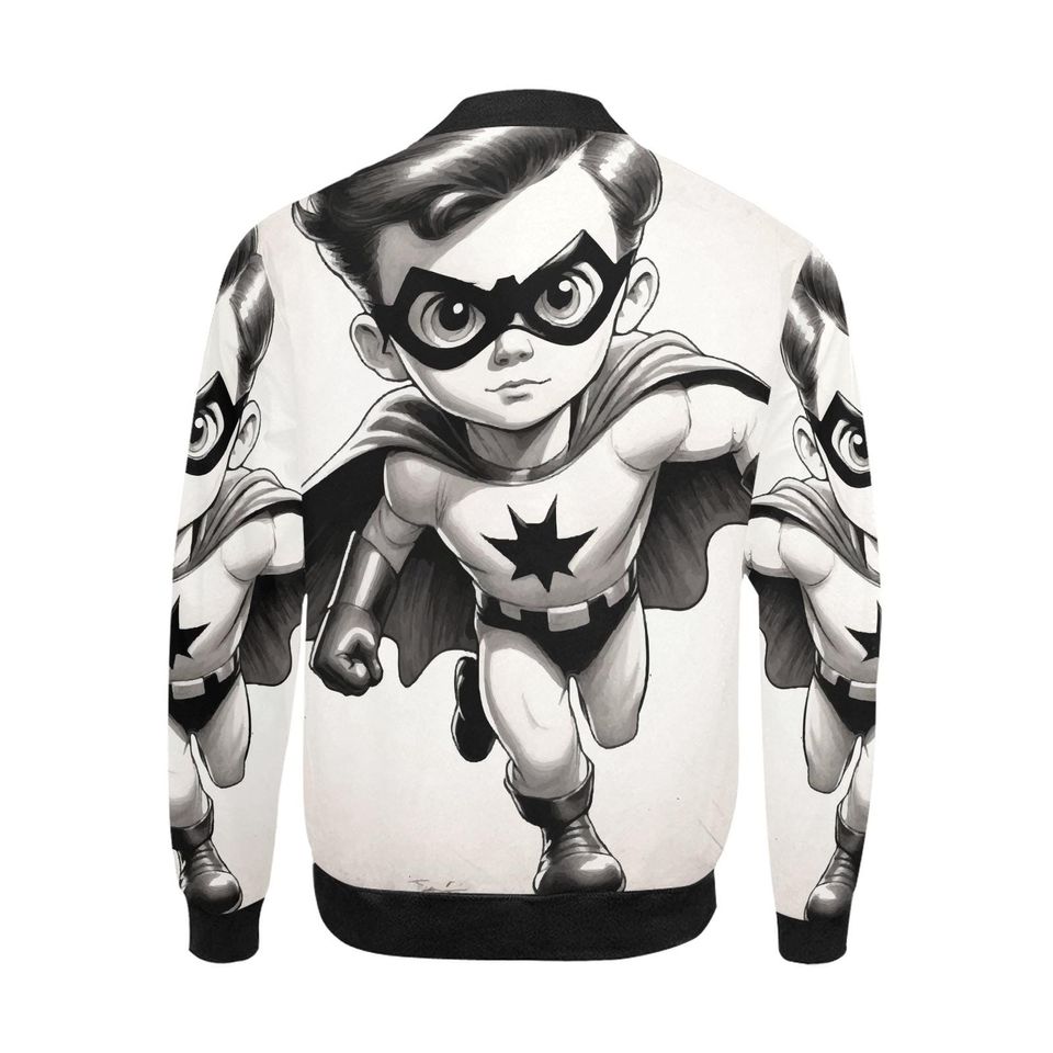 Bomber Jacket Superhero Superhero Retro Art Cartoon Jacket Comics Supe Hero