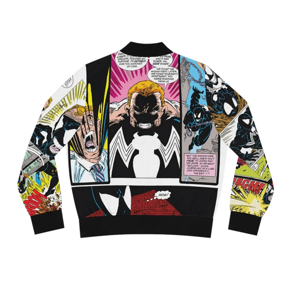 The Amazing Spiderman Comic Book Superhero Love Bomber Jacket