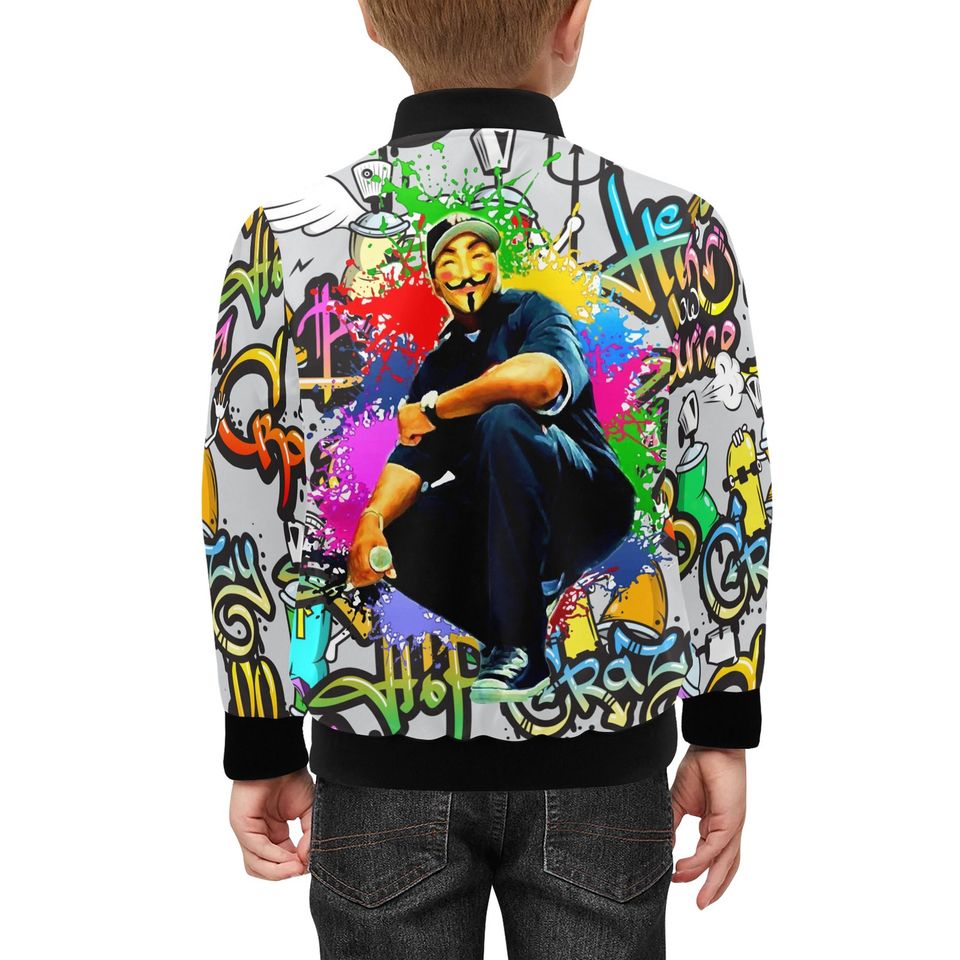 bomber jacket with pockets Gangsta Bear B-Boy Rap Hip Hop Homy