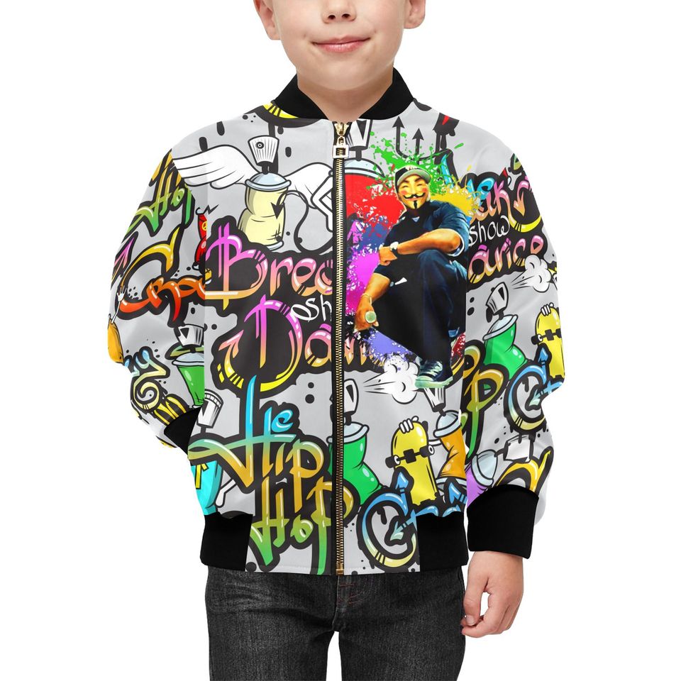 bomber jacket with pockets Gangsta Bear B-Boy Rap Hip Hop Homy