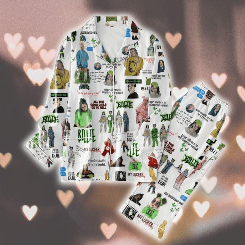 Christmas Gift, Billie Eilish Pajamas Set