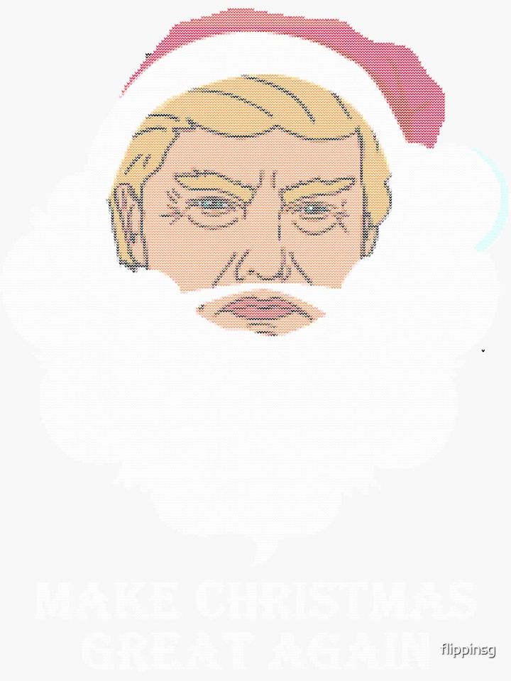 Trump Make Christmas Great Again Ugly Christmas Sticker