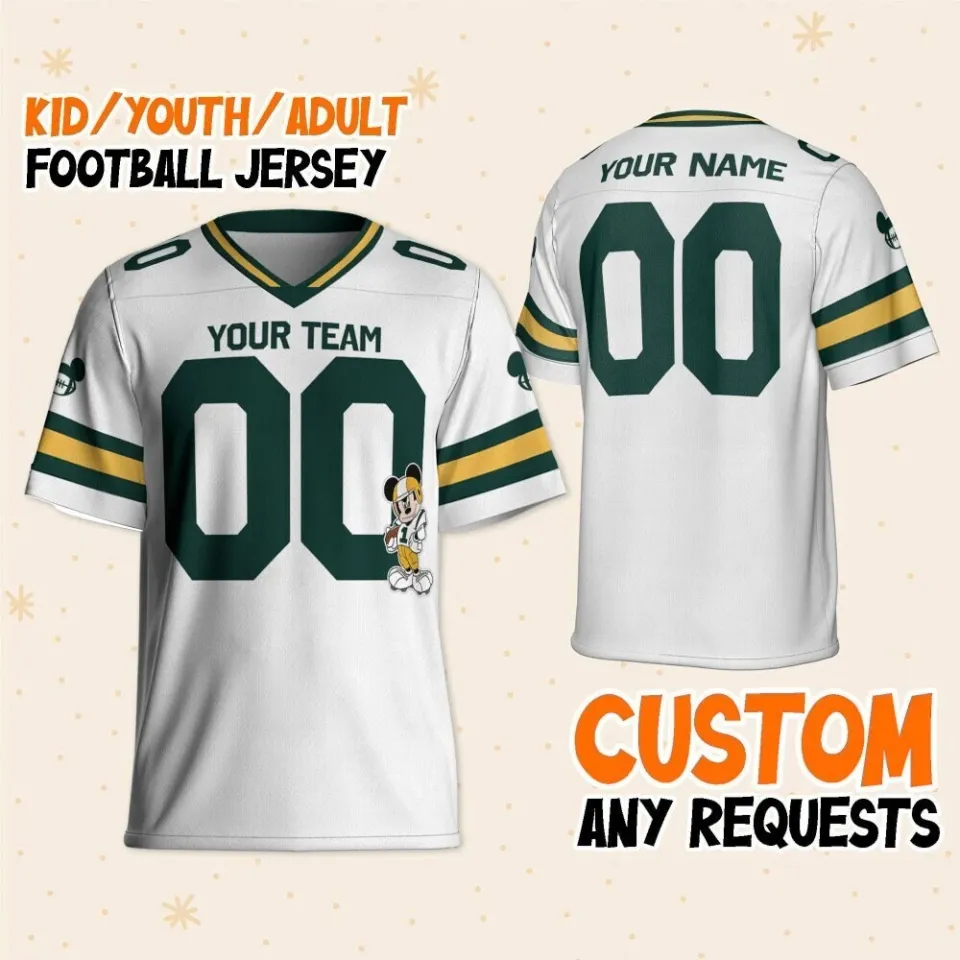 Custom Disney Mickey Awesome Star Sport White Football