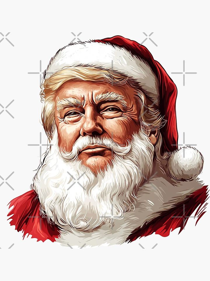 Christmas Donald Trump Santa - Make Christmas Great Again Sticker