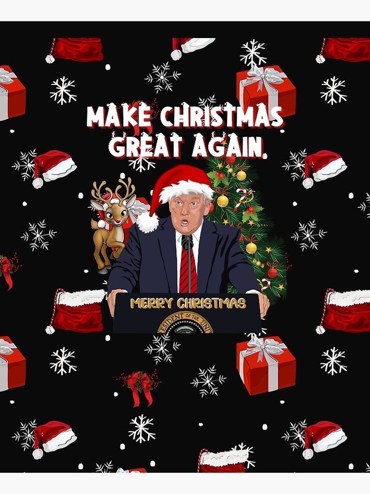 MAKE CHRISTMAS GREAT AGAIN, ANTI BIDEN, MAGA, TRUMP XMAS Apron