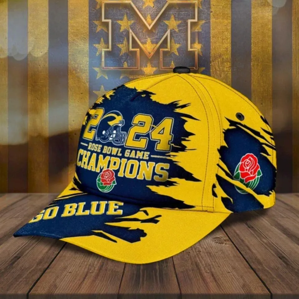 Michigan Wolverines 2024 Rose Bowl Game Champs Classic Cap