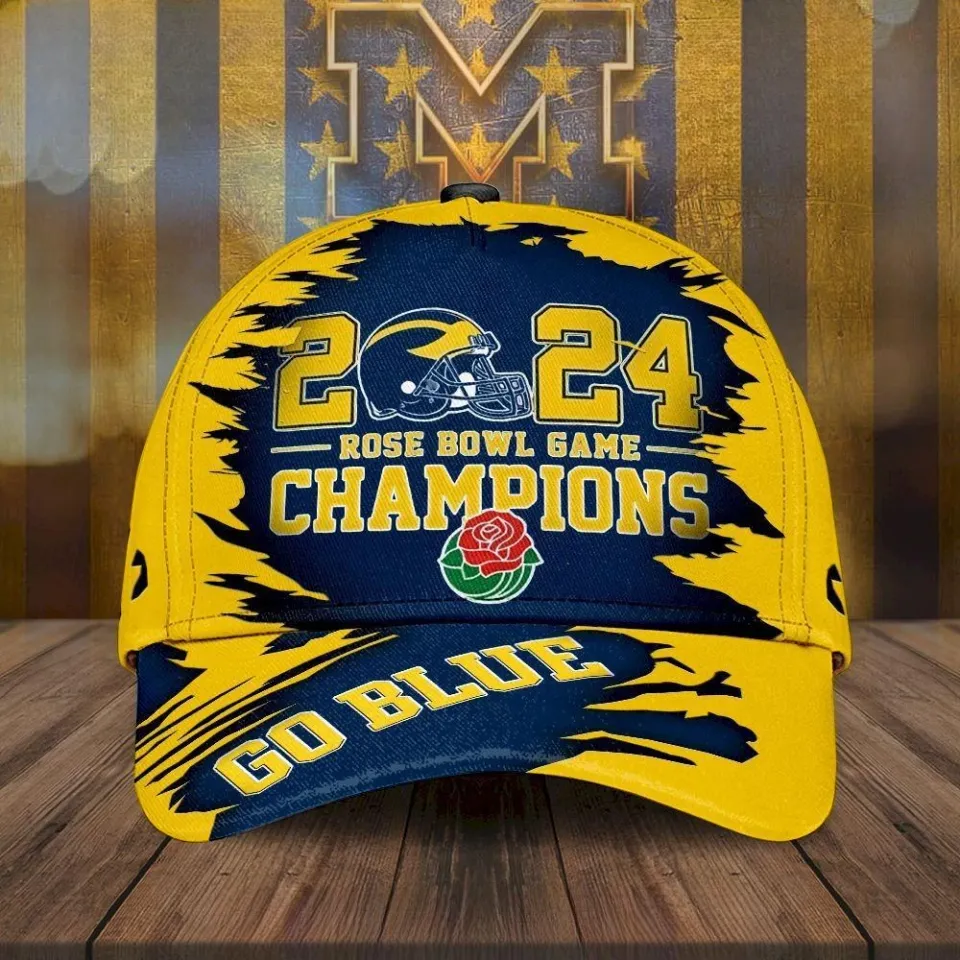Michigan Wolverines 2024 Rose Bowl Game Champs Classic Cap