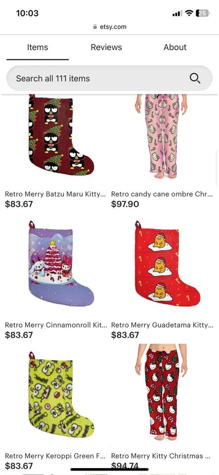 Retro Merry Christmas Kuromi Snow Kitty wrapping paper