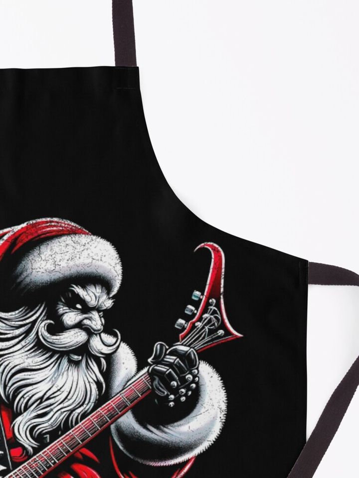 Sleigher santa claus heavy metal christmas Apron