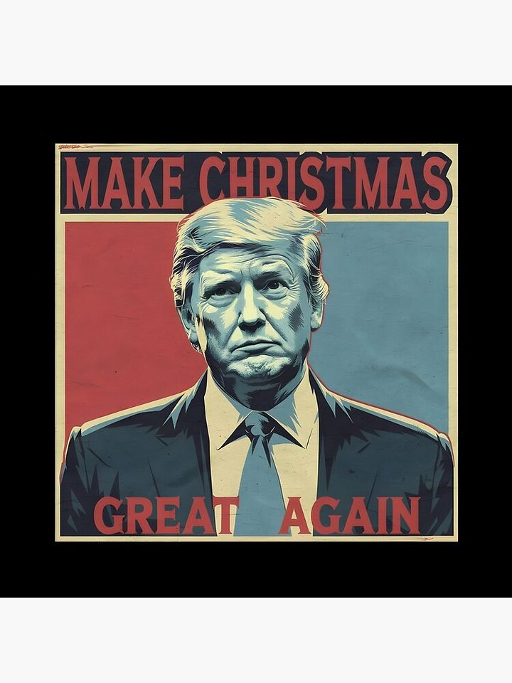 Make Christmas Great Again Donald Trump Funny  Pillow
