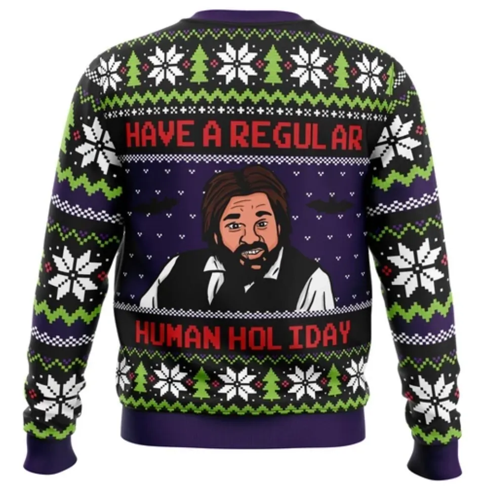 Regular Human Holiday What We Do In The Shadows Ugly Christmas Sweater - Comedy