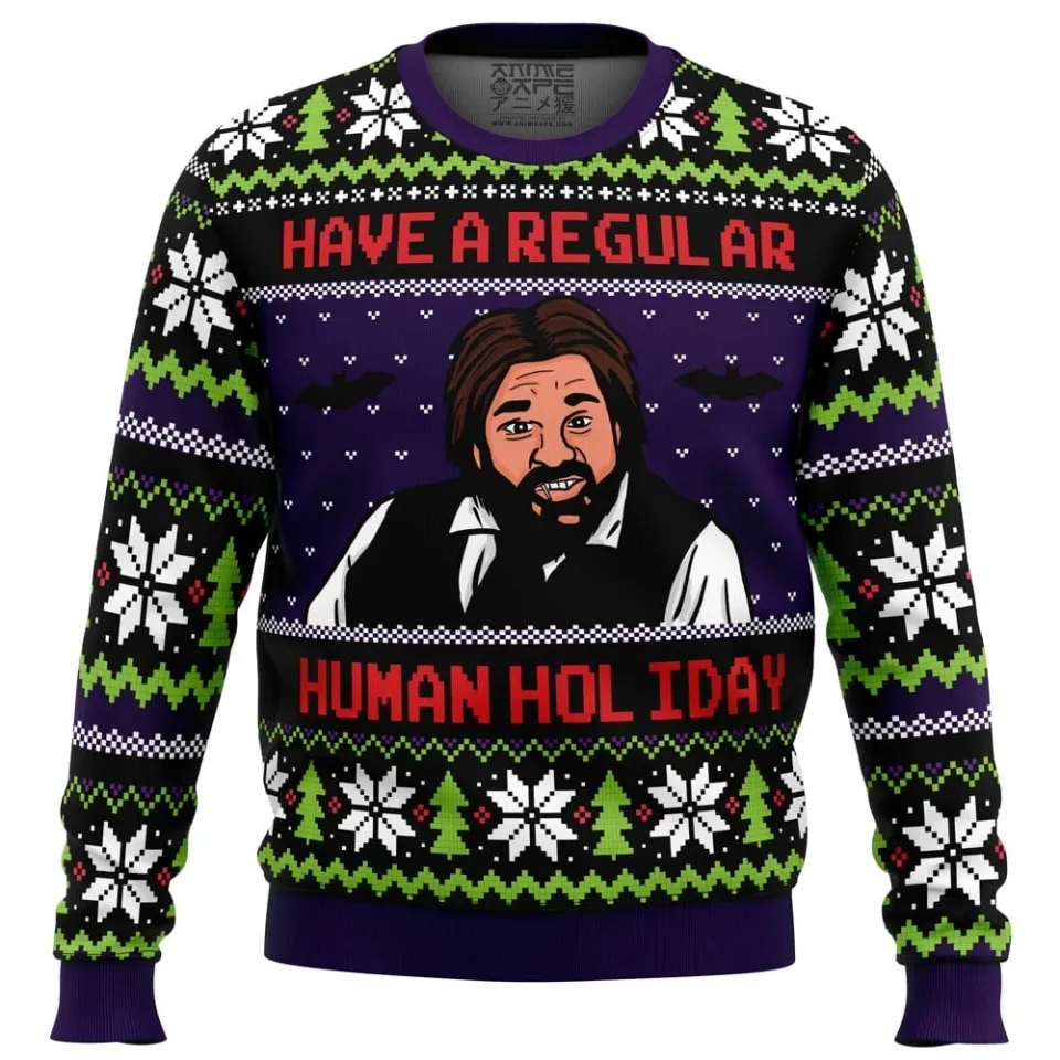 Regular Human Holiday What We Do In The Shadows Ugly Christmas Sweater - Comedy