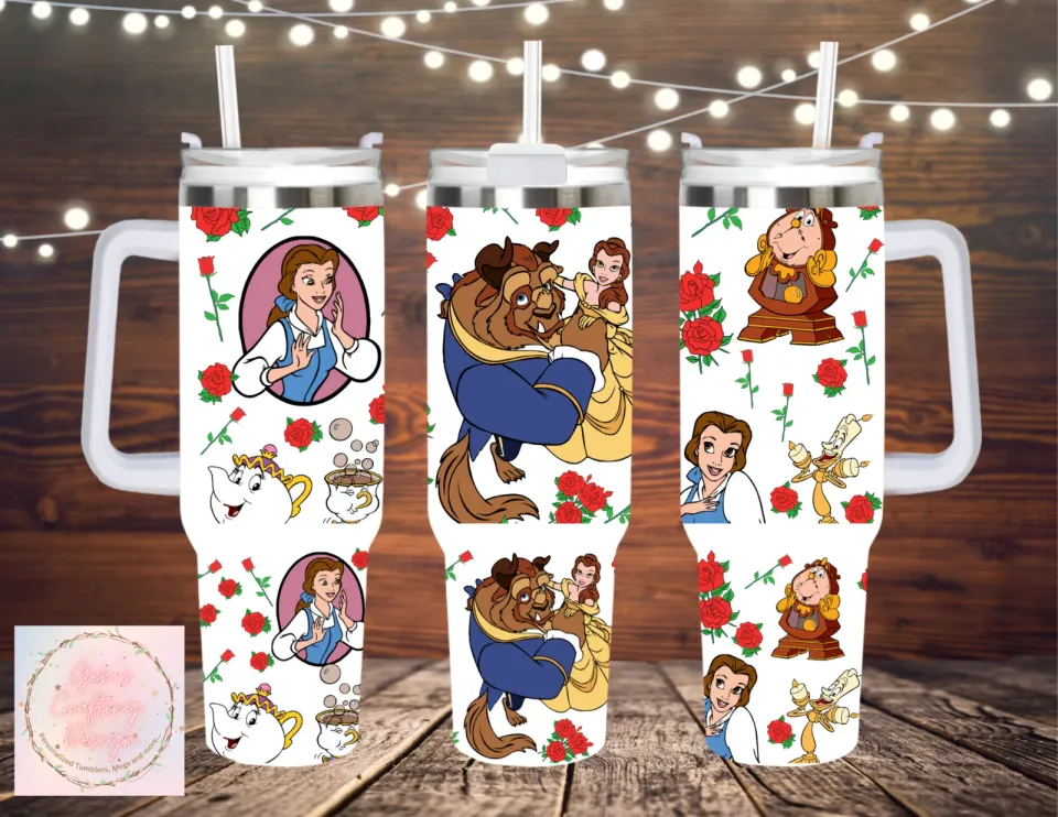 Beauty and The Beast 40oz Quencher Tumbler