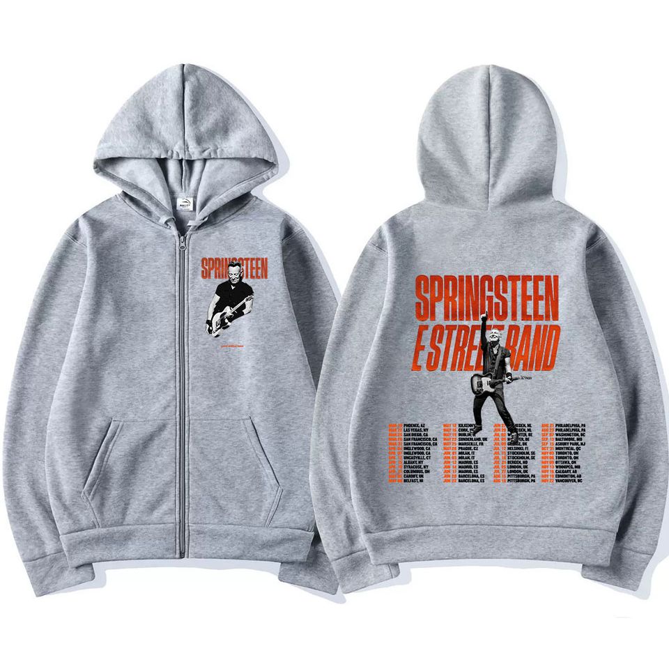 Bruce Springsteen and E Street 2024 Tour Zipper Hoodies