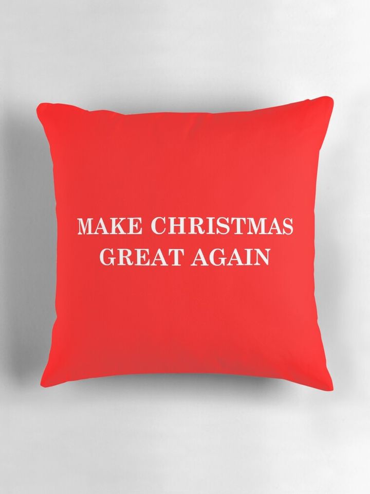 Make Christmas Great Again. Text Based Typography Design Pillow