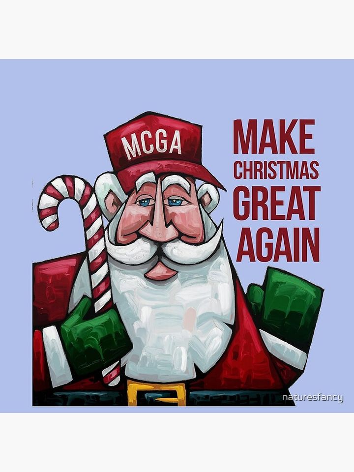 Funny Santa Claus Make Christmas Great Again Pillow