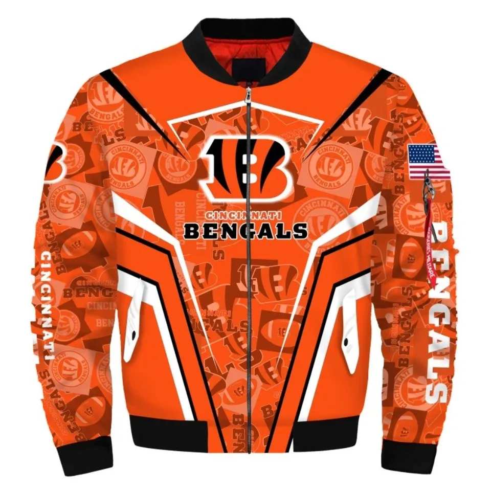 Cincinnati Bengals Men's Flight Bomber Jacket