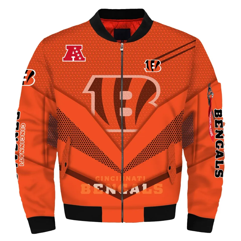 Cincinnati Bengals Men's Flight Bomber Jacket