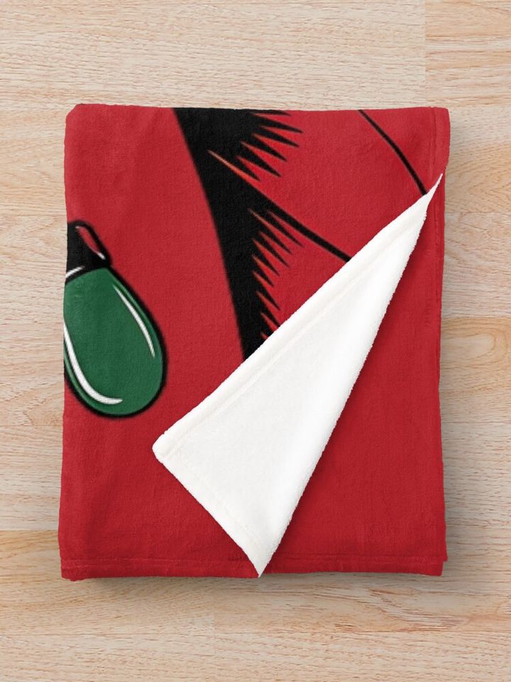 christmas light with trump Throw Blanket