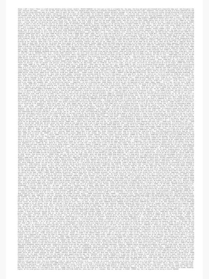 SHREK #2 SCRIPT Poster