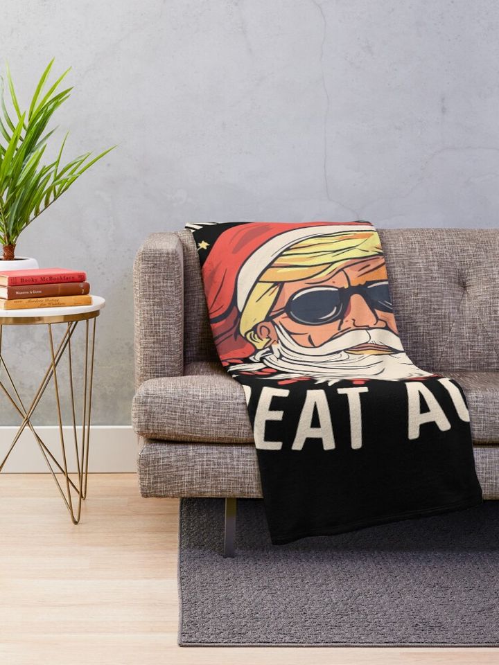 Trump Make Christmas Great Again Ugly Christmas Sweaters  Throw Blanket